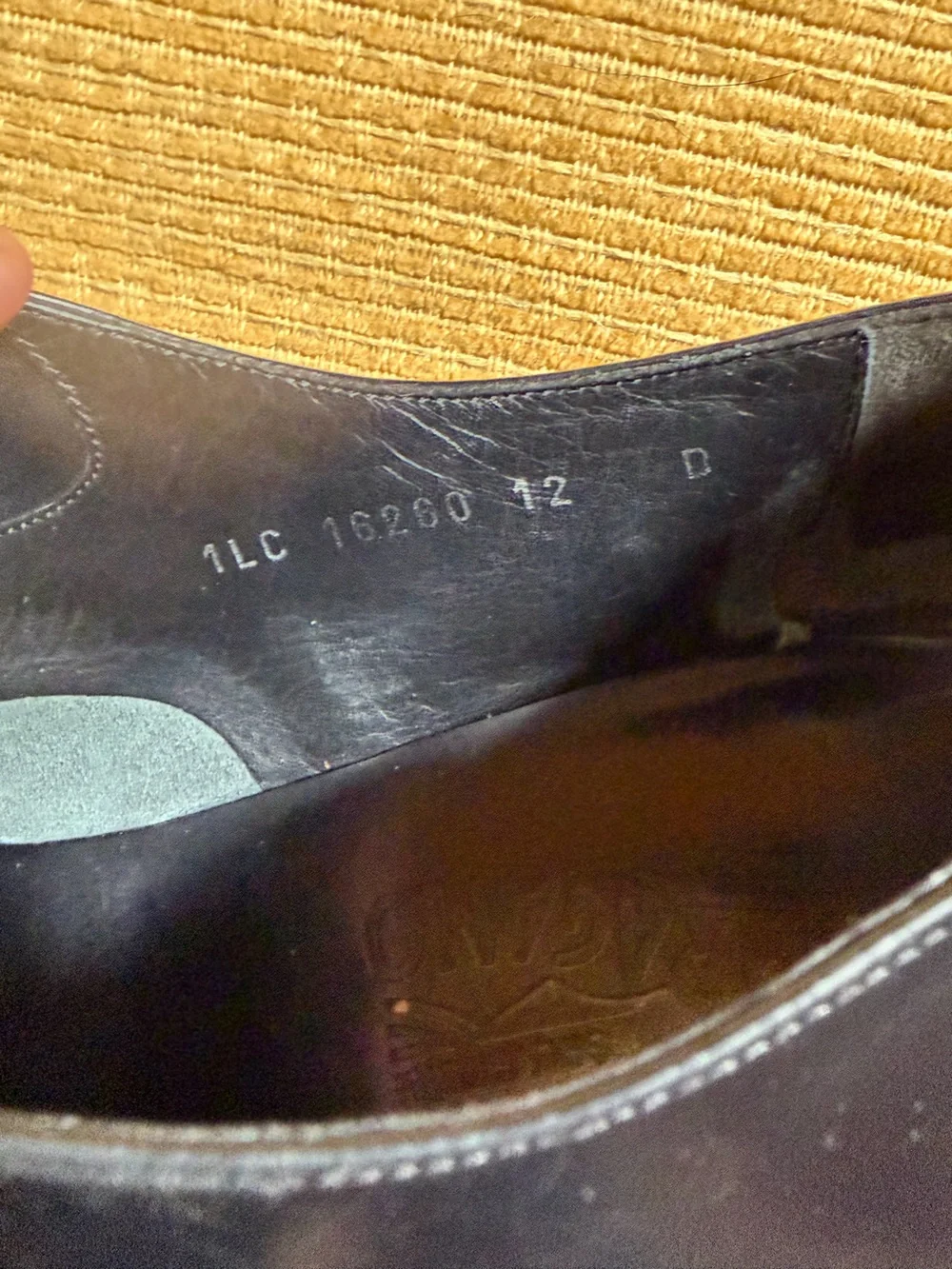 Salvatore Ferragamo black leather cap-toe oxford